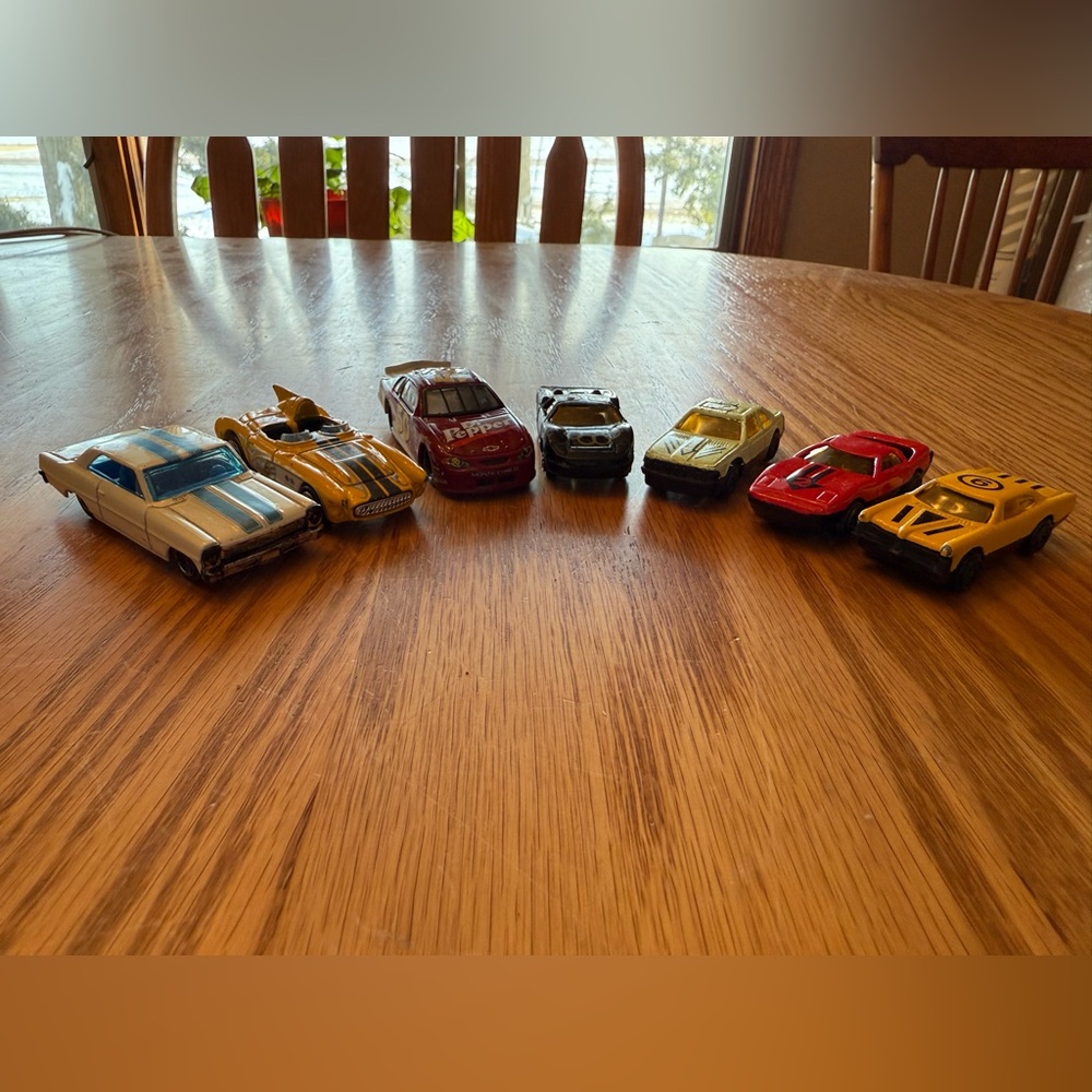 Set of 7 Metal Toy Race Cars